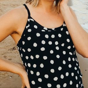 Black Polka Dot Outdoor Voices Exercise Dress